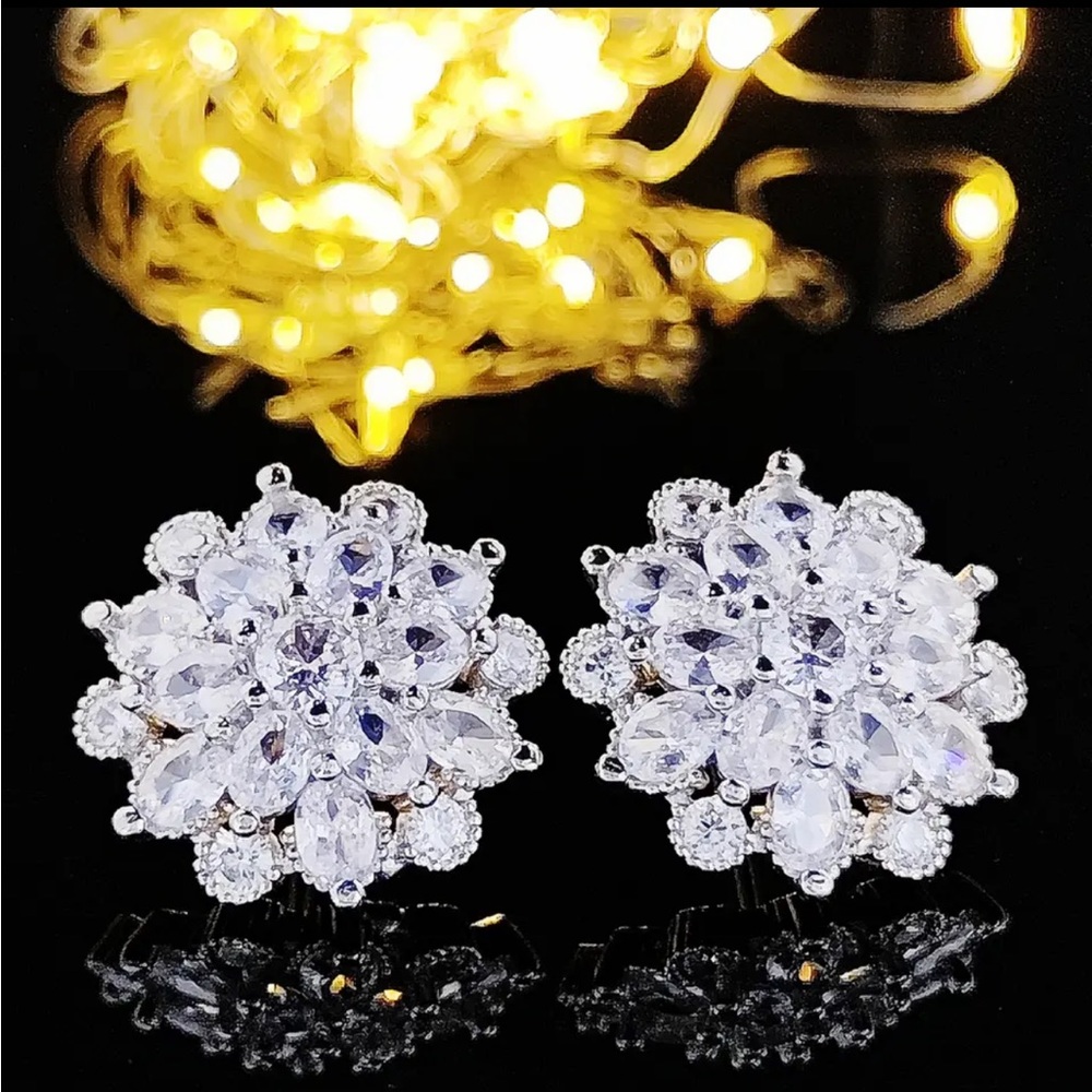 Sterling Silver CZ Earrings